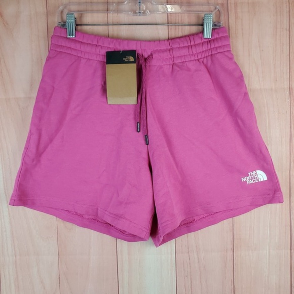 The‎ North Face Womens Fleece Shorts Medium Pink 100% Cotton Drawstring Waist